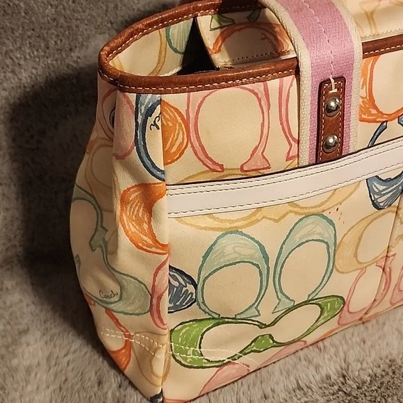 Multicolor Coach Scribble Tote - Picture 4 of 10